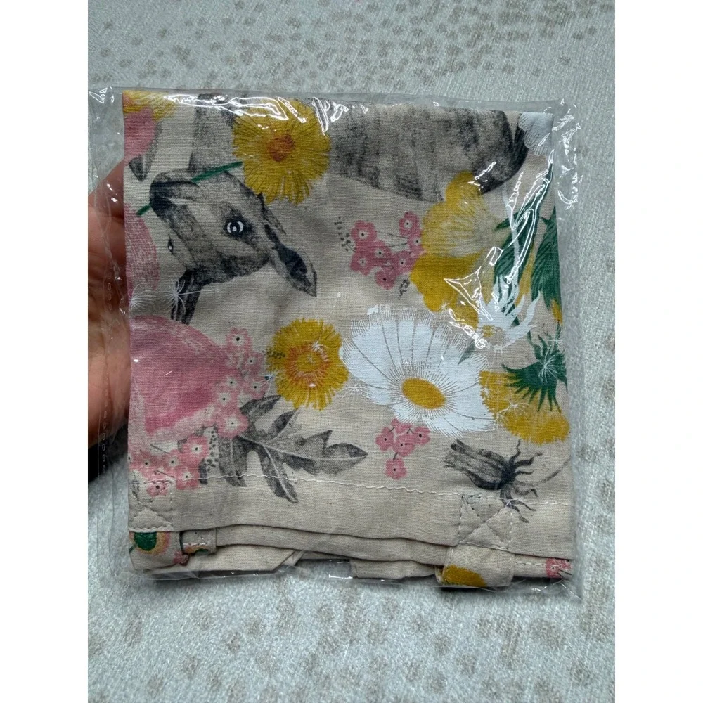 BEEKMAN 1802 Tote Bag Beige Floral Goat Botanical Baby Goat Women's OS‎ New